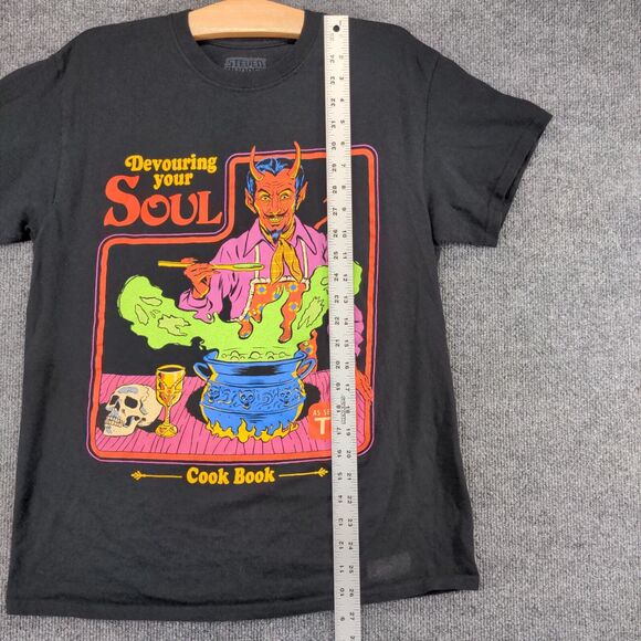 Steven Rhodes Men's Devouring Your Soul T-Shirt Black Medium Short Sleeve Cotton - Picture 10 of 12